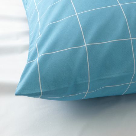 Пододеяльник и 1 наволочка, синий/графический орнамент 150x200/50x70 см IKEA MÖJLIGHET МЁЙЛИГХЕТ 104.212.60