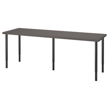 Письменный стол, 200x60 см, темно-серый-черный IKEA LAGKAPTEN ЛАГКАПТЕН, OLOV ОЛОВ 094.175.51