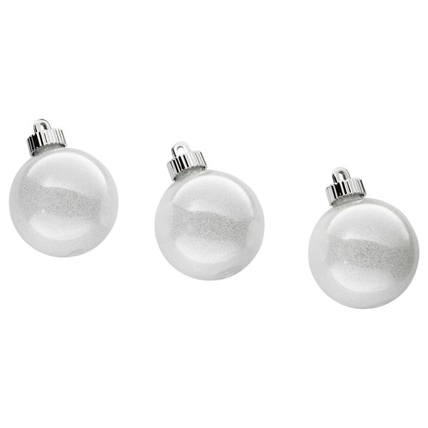 Украшение, шар ВИНТЕР 2017, белый (7 см) - фото 1