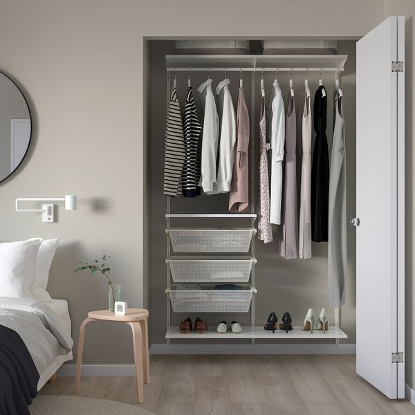 Гардероб, комбинация, белый 125x40x201 см IKEA BOAXEL БОАКСЕЛЬ 093.323.78 - фото 2