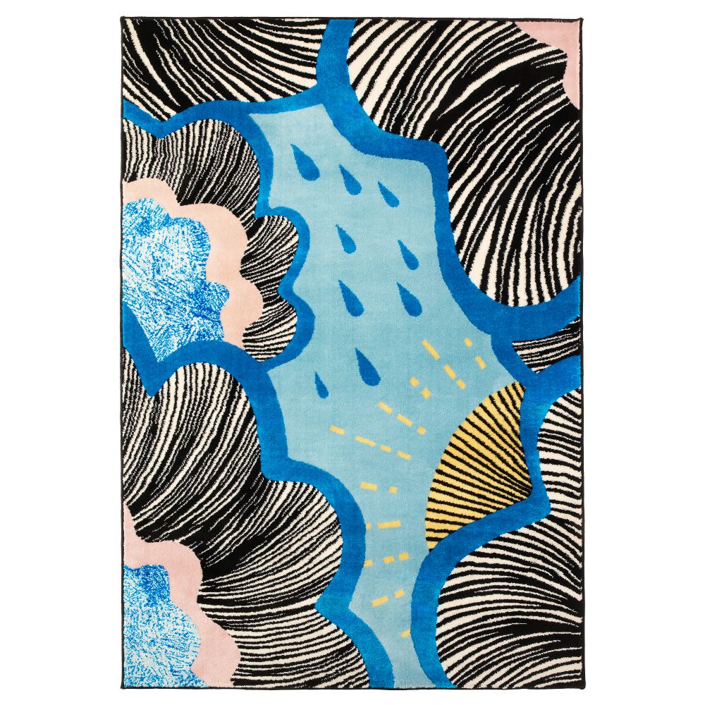 Ковер, короткий ворс ДОФТРЭНКА, синий (133x195 см) - фото 1