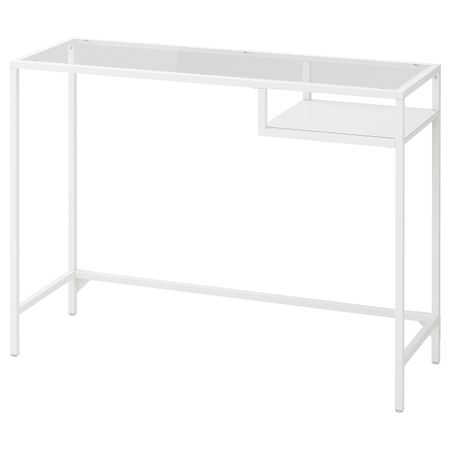 Стол для/ноутбука, белый/стекло 100x36 см IKEA VITTSJÖ ВИТШЁ 503.850.19
