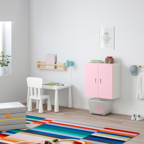 Навесной шкаф, белый/светло-розовый 60x30x64 см IKEA STUVA СТУВА / FRITIDS ФРИТИДС 592.767.42 - фото 2