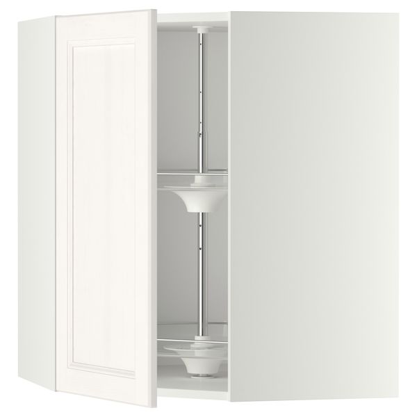 Угловой навесной шкаф с вращающейся секцией МЕТОД, белый, Лаксарби белый - схема-чертеж с размерами