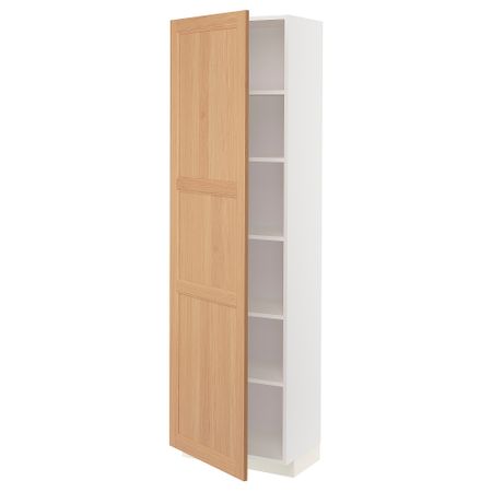 Высокий шкаф с полками, 60x37x200 см, белый IKEA METOD МЕТОД 194.382.42