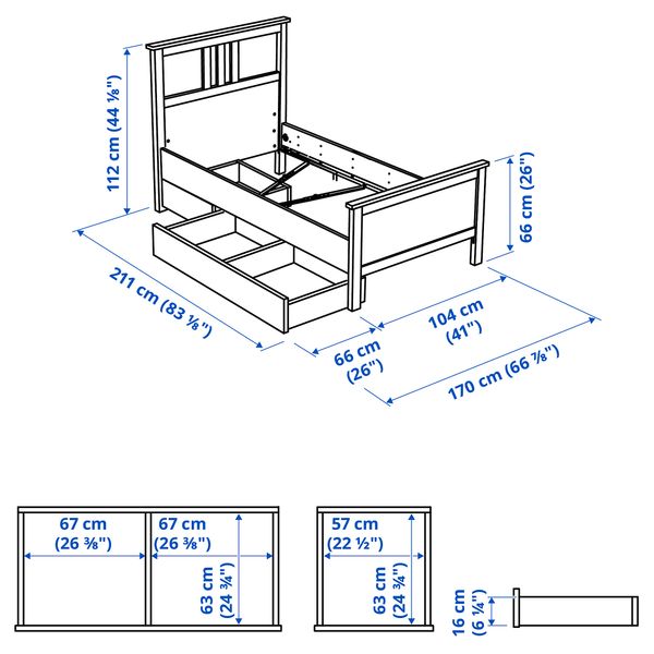 IKEA, дополнительный ракурс - схема-чертеж с размерами