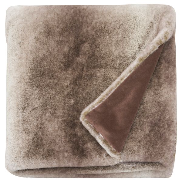 Плед, 130x170 см, коричневый IKEA BULLERSKYDD 105.666.39 - фото 2