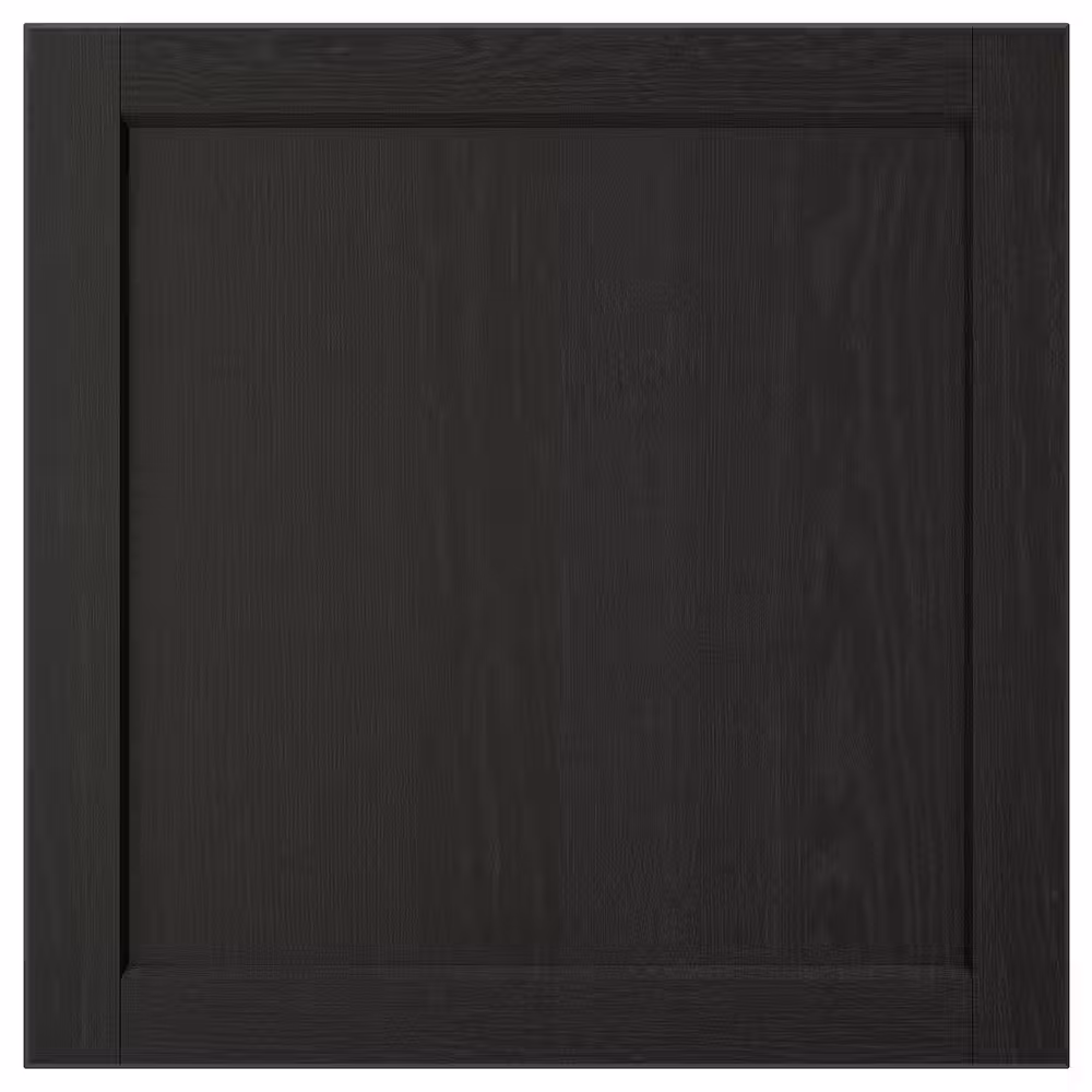 LERHYTTAN Дверь - черная морилка 60x60 см - фото 1
