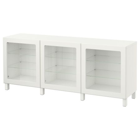 Комбинация для хранения с дверцами БЕСТО, Льюсвик белый (180x40x74 см)