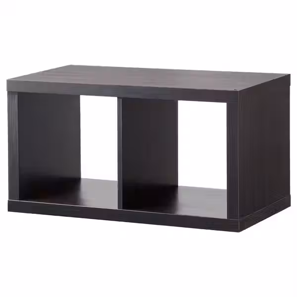 KALLAX Стеллаж - черно-коричневый 77x41 см - фото 1