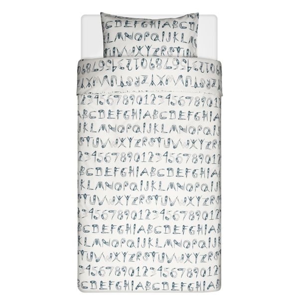 Пододеяльник и 1 наволочка ЛАТТО, цифры, темно-зеленый синий (150x200/50x70 см) - фото 3