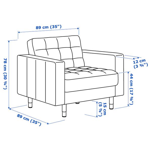 IKEA, дополнительный ракурс - схема-чертеж с размерами