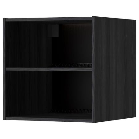 Каркас верхняя шкафа на холодильник/морозил, под дерево черный 60x60x60 см IKEA МЕТОД 603.679.96