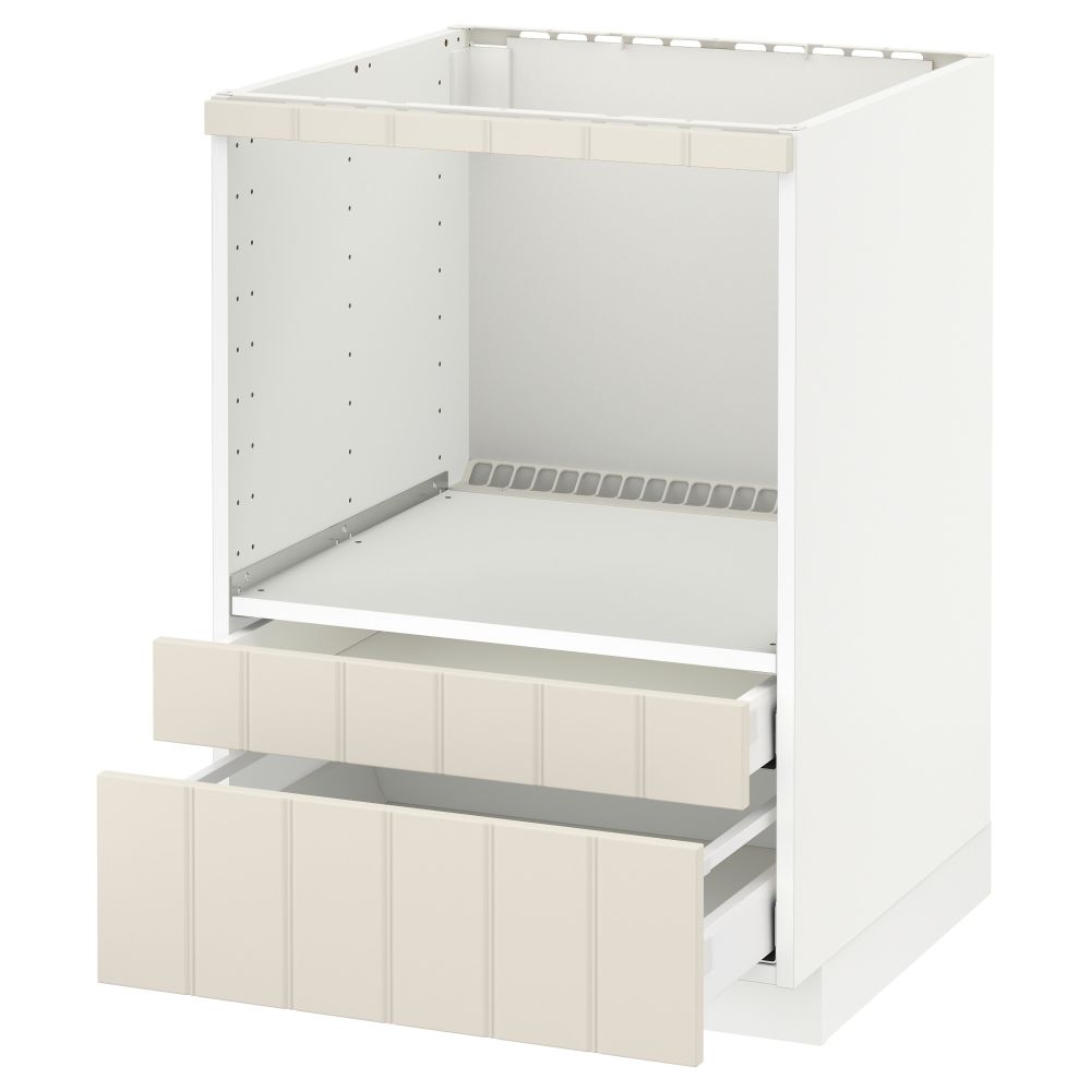 Напольный шкаф для комбинирования СВЧ, ящики МЕТОД / МАКСИМЕРА, белый, Хитарп белый с оттенком (60x60 см) - схема-чертеж с размерами