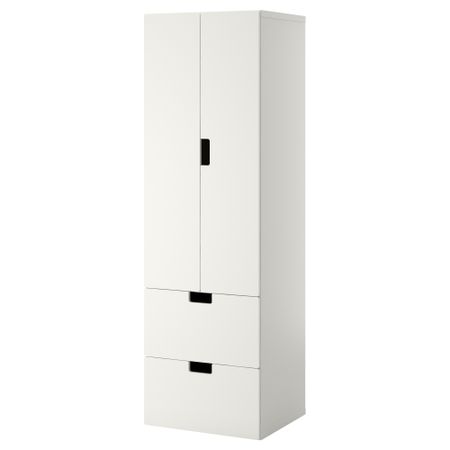 Комбинация для хранения с дверцами, ящиками СТУВА, белый, белый (60x50x192 см)