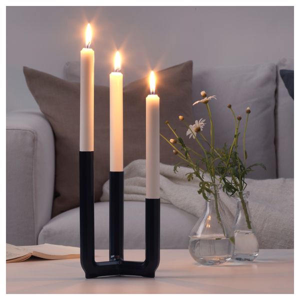 Подсвечник для 3 свечей ИКЕА ПС 2017, темно-синий - схема-чертеж с размерами