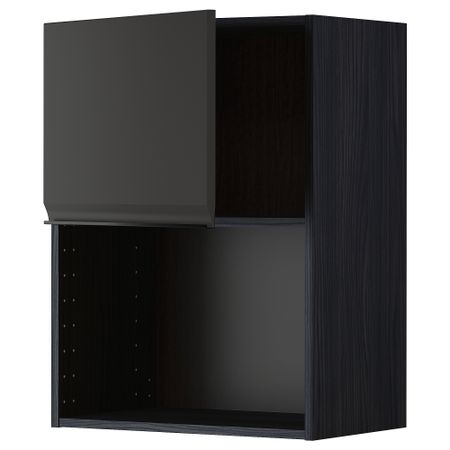 Навесной шкаф для СВЧ-печи, черный, Upplöv матовый антрацит, 60x80 см IKEA METOD МЕТОД 194.956.47