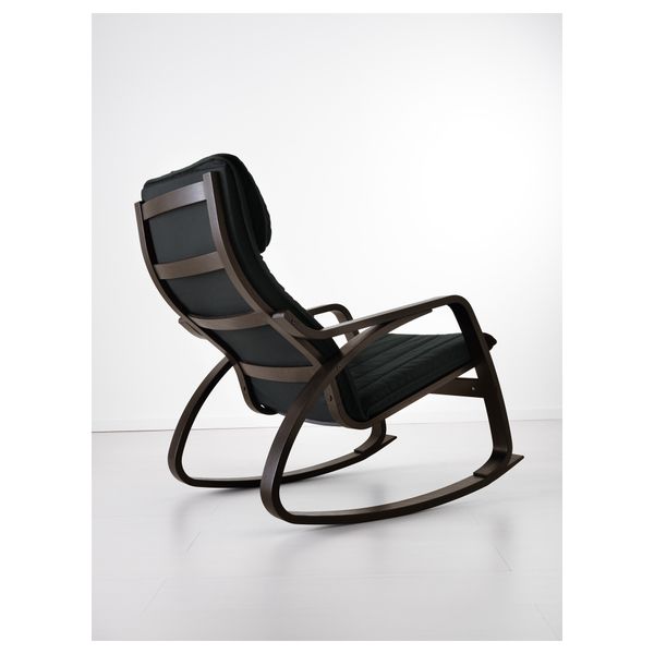 Кресло-качалка ПОЭНГ, черно-коричневый, Ранста черный - фото 3