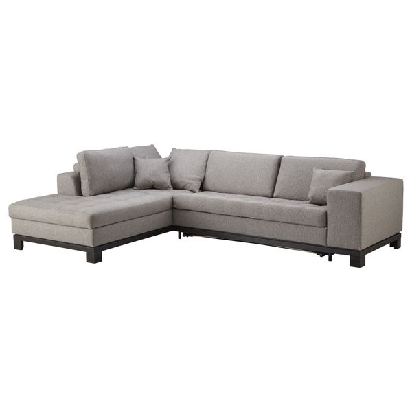 Угловой диван-кровать c модулем для хран, лев НОГЕРСУНД, Толлэби серо-коричневый - фото 1