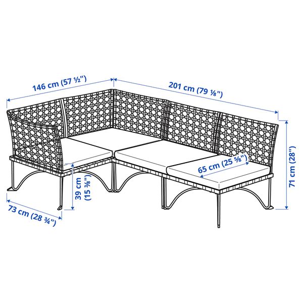 IKEA в интерьере - схема-чертеж с размерами