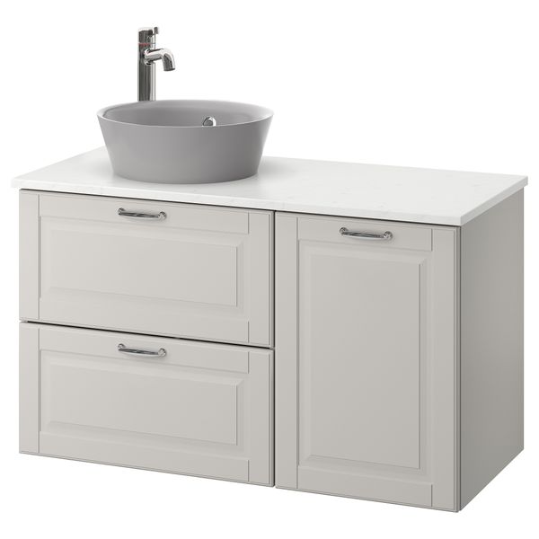 Шкаф со столешницей 40см раковина ГОДМОРГОН/ТОЛКЕН / КАТТЕВИК, серый - фото 1