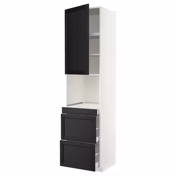 METOD / MAXIMERA Высокий шкаф д/СВЧ/дверца/3ящика - фото 1