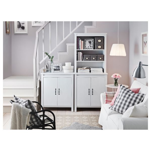 Шкаф с дверями, белый 80x93 см IKEA БРУСАЛИ 903.796.29 - фото 3