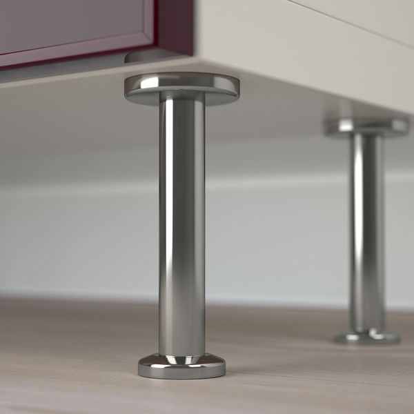 Комбинация для хранения + стеклянная дверц, белый глассвик/сталларп/темный красно-коричневый прозрачное стекло 60x22x202 см IKEA - схема-чертеж с размерами