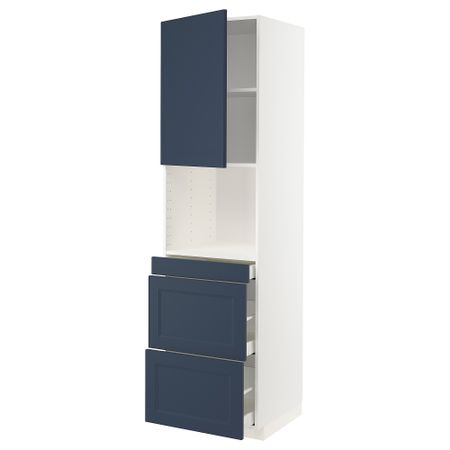 Высокий шкаф для СВЧ, дверца,3ящика IKEA METOD МЕТОД, MAXIMERA МАКСИМЕРА 994.664.86