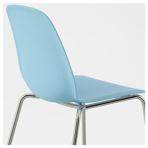 Стул ЛЕЙФ-АРНЕ, голубой, Брур-Инге хромированный - фото 5