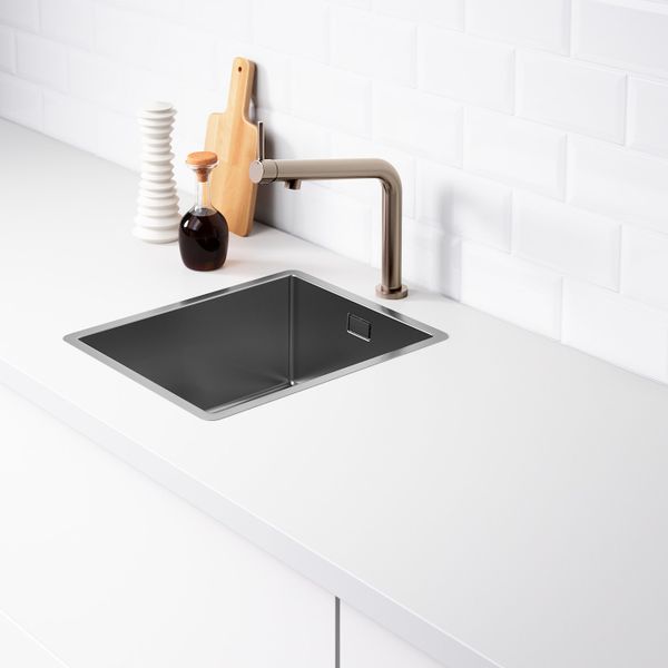 Одинарная врезная мойка, нержавеющая сталь 37x44 см IKEA NORRSJÖN НОРРШЁН 392.430.45 - фото 3