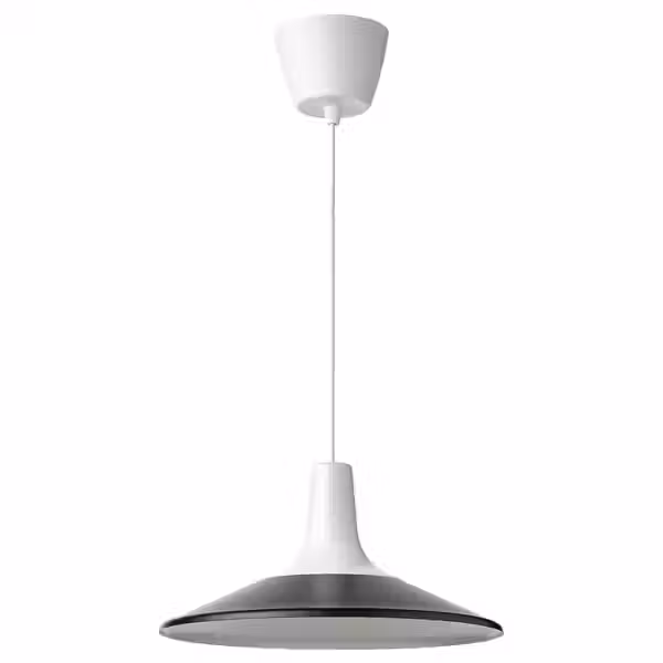 FYRTIOFYRA ФИРТИОФИРА Подвесной светильник - белый/чёрный 38 см - фото 1