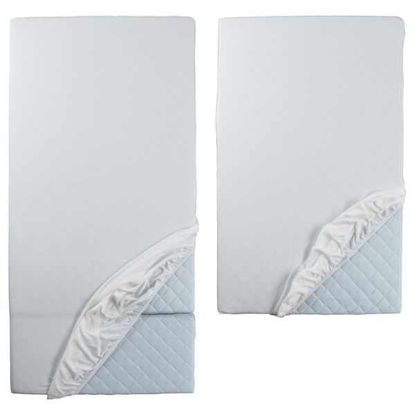 Натяжная простыня для раздвижной кровати, 2 штуки ЛЕН, белый - фото 1