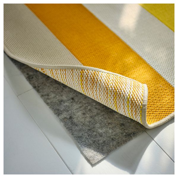 Ковер безворсовый, для дома, улицы, желтый, 80x200 см IKEA BRÖGGAN 405.707.72 - фото 6