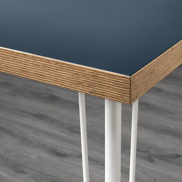 Стол, синий, белый, 120x60 см IKEA ЛИННМОН / КРИЛЛЕ 092.793.14 - схема-чертеж с размерами