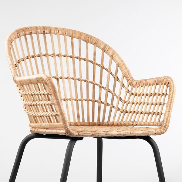 Стул, ротанг, черный IKEA NILSOVE 405.336.33 - фото 4