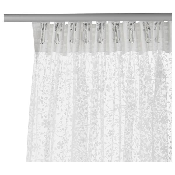 Гардины, 2 шт., белый 145x300 см IKEA BÄCKTISTEL БЭКТИСТЕЛЬ 303.801.93 - схема-чертеж с размерами