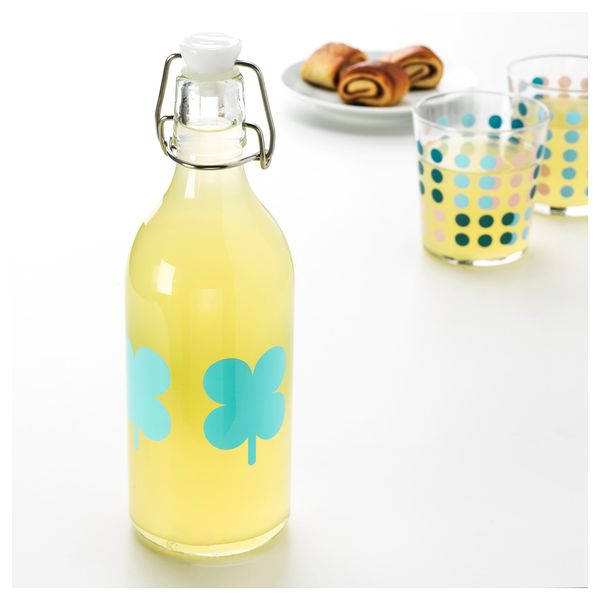 Бутылка с пробкой СОММАР 2019, прозрачное стекло, с рисунком (0.5 л) - схема-чертеж с размерами