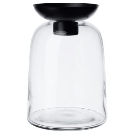 Ваза/подсвечник для греющей свечи ВИНТЕР 2017, прозрачное стекло (21 см)