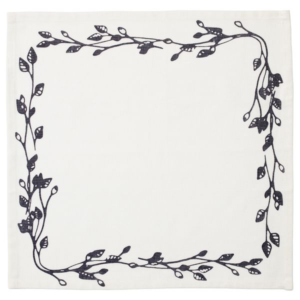 Салфетка ВИНТЕР 2016, белый, серый (45x45 см) - схема-чертеж с размерами