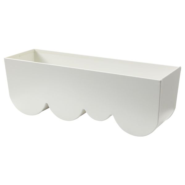 Кашпо ЭГГПЛАНТА, белый (35x11 см) - фото 1