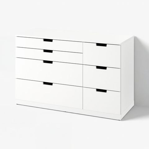 NORDLI Комод с 7 ящиками - белый 120x76 см