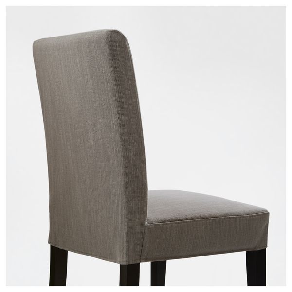 Стул ХЕНРИКСДАЛЬ, коричнево-чёрный, Нольхага серо-бежевый - схема-чертеж с размерами