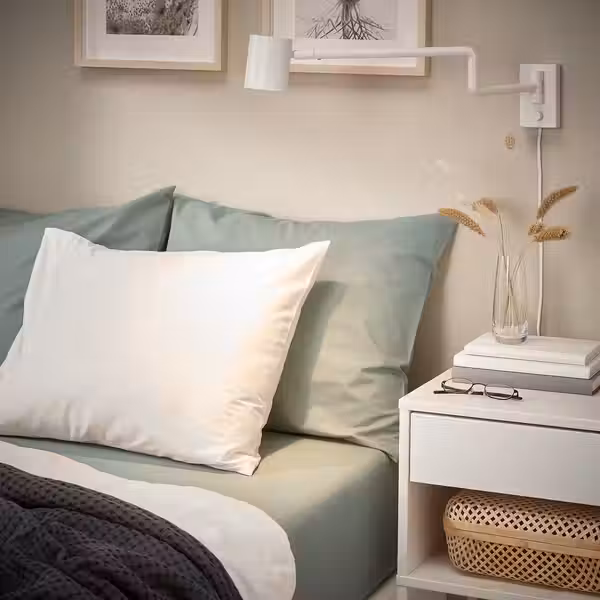 DVALA Простыня натяжная - серо-зеленый 90x200 см - фото 3