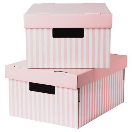 Коробка с крышкой ПИНГЛА, розовый