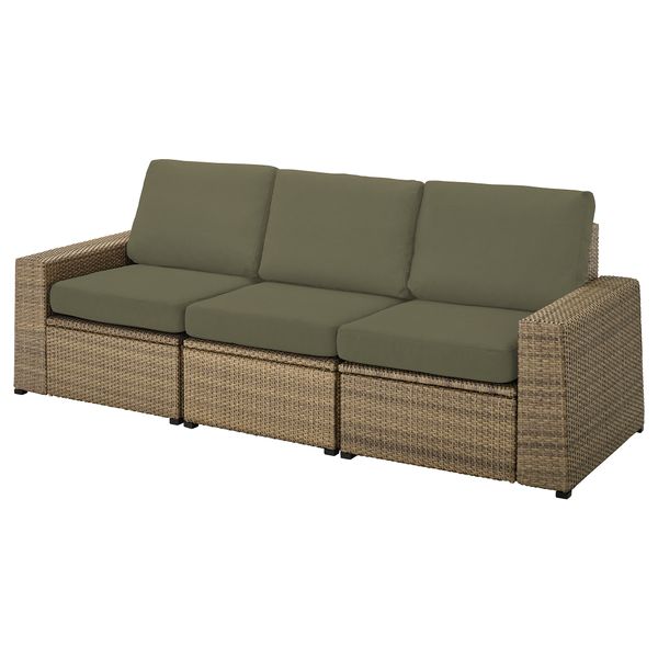 3-местный модульный диван, садовый, 223x82x88 cm IKEA SOLLERÖN СОЛЛЕРОН 194.137.22 - фото 2
