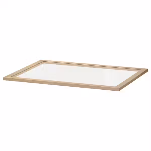 KOMPLEMENT Полка стеклянная - под беленый дуб 75x58 см - фото 1