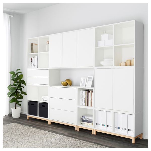 Комбинация шкафов с ножками ЭКЕТ, белый (245x35x185 см) - фото 2