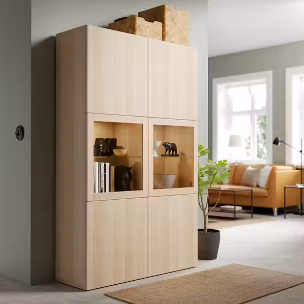 BESTÅ Комбинация д/хранения+стекл дверц - фото 3