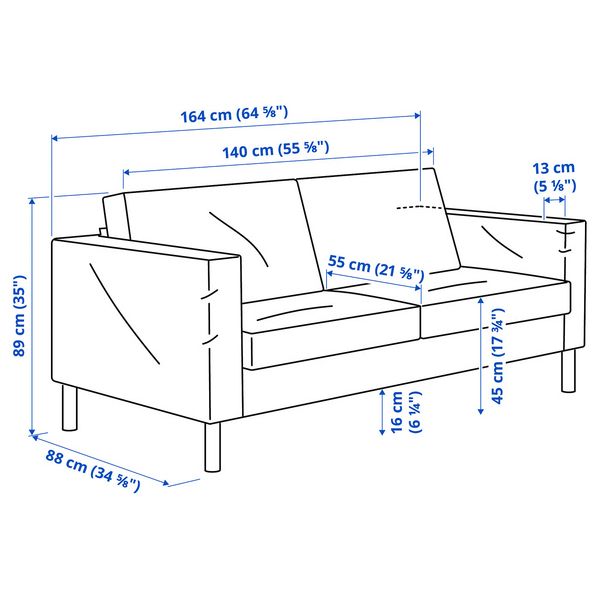 IKEA, дополнительный ракурс - схема-чертеж с размерами